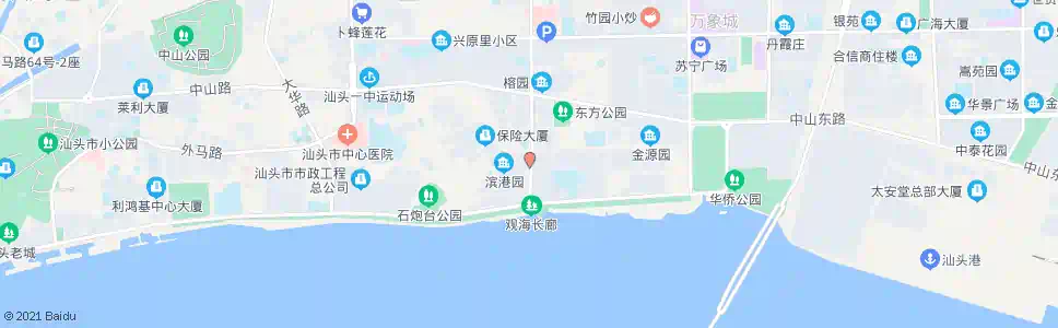 汕头大洋花园西_公交站地图_汕头公交_妙搜公交查询2025
