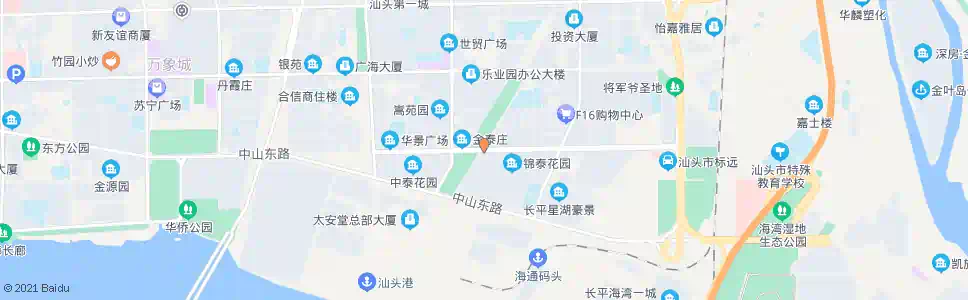 汕头锦泰花园西_公交站地图_汕头公交_妙搜公交查询2025