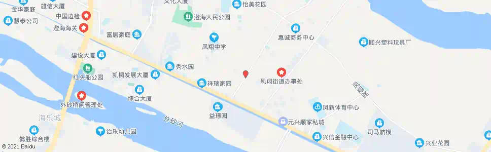 汕头凤新一路南_公交站地图_汕头公交_妙搜公交查询2025