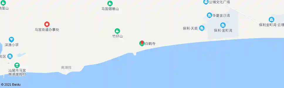 汕尾白鹤寺_公交站地图_汕尾公交_妙搜公交查询2025