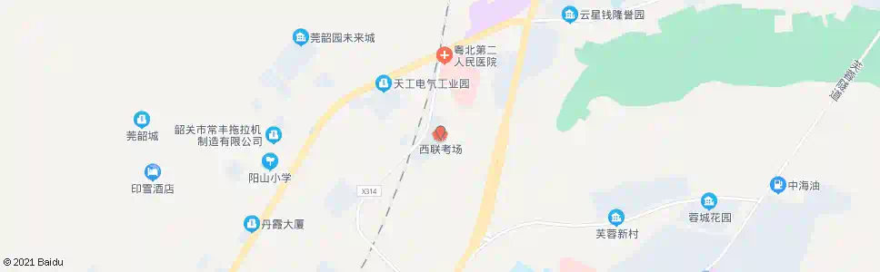 韶关西联考场_公交站地图_韶关公交_妙搜公交查询2025