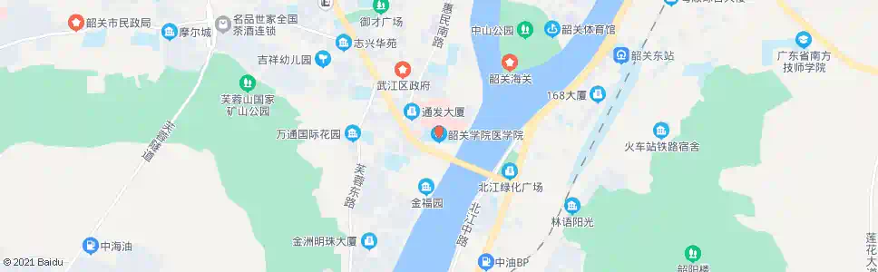韶关韶关学院医学院(市卫校)_公交站地图_韶关公交_妙搜公交查询2025