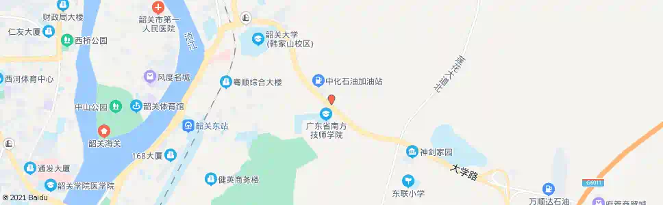 韶关广空汽训大队_公交站地图_韶关公交_妙搜公交查询2025