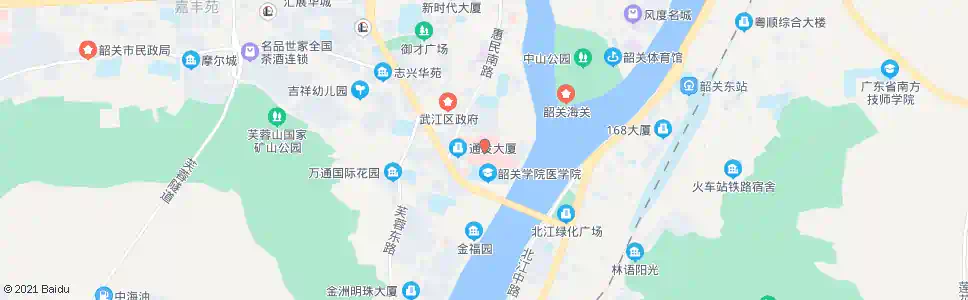 韶关粤北医院_公交站地图_韶关公交_妙搜公交查询2025