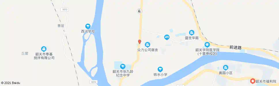 韶关十里亭水厂_公交站地图_韶关公交_妙搜公交查询2025