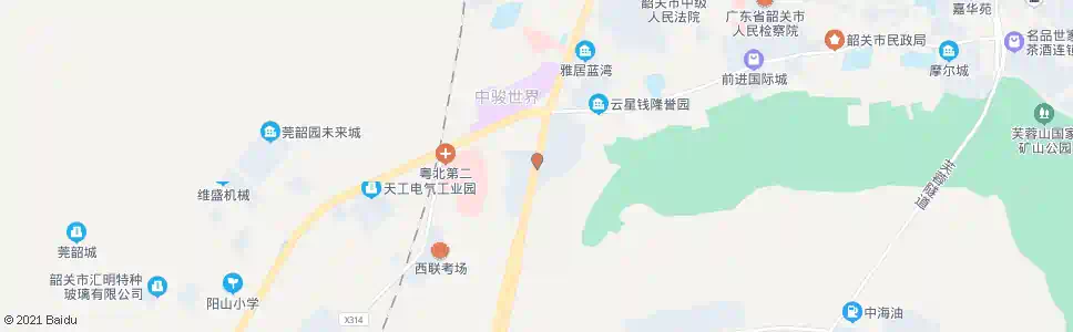 韶关第二人民医院_公交站地图_韶关公交_妙搜公交查询2025