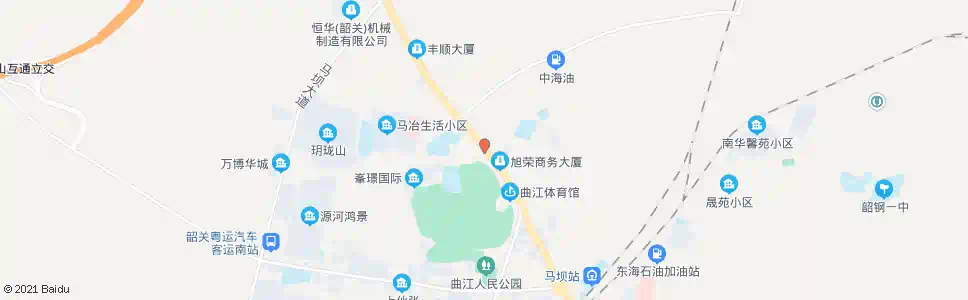 韶关曲江二中_公交站地图_韶关公交_妙搜公交查询2025