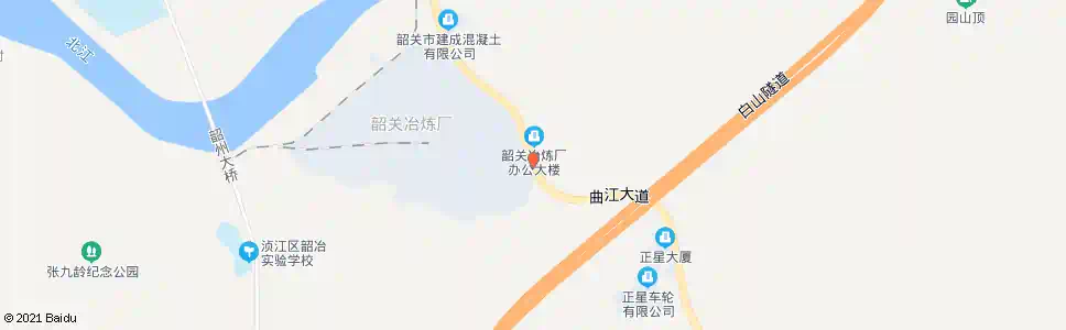 韶关韶冶一号门_公交站地图_韶关公交_妙搜公交查询2025