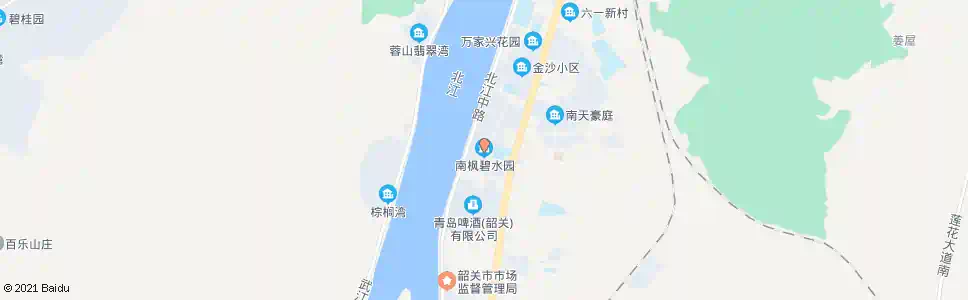 韶关南枫碧水园_公交站地图_韶关公交_妙搜公交查询2025