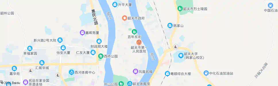 韶关风采楼(市一医院)_公交站地图_韶关公交_妙搜公交查询2025