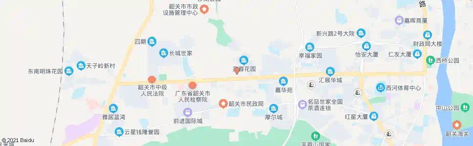 韶关晖景园(市机电工程(十六冶)技校)_公交站地图_韶关公交_妙搜公交查询2025