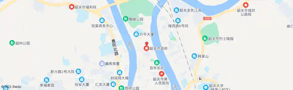 韶关市政府(中山路口)_公交站地图_韶关公交_妙搜公交查询2025