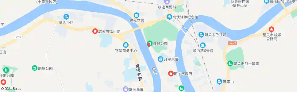 韶关帽峰公园_公交站地图_韶关公交_妙搜公交查询2025