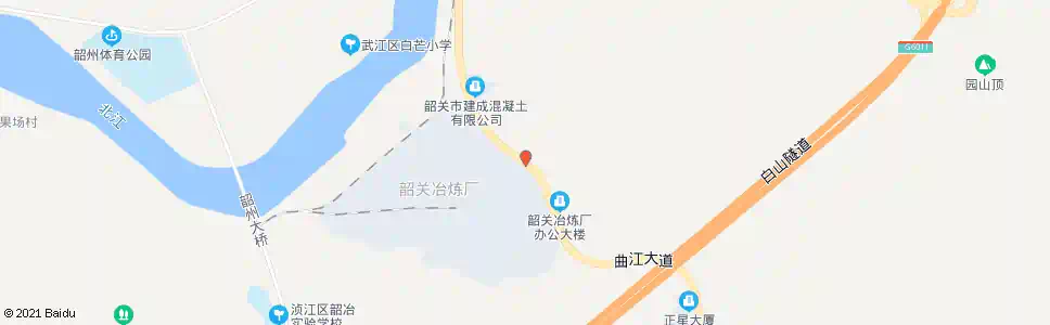 韶关韶冶二号门_公交站地图_韶关公交_妙搜公交查询2025