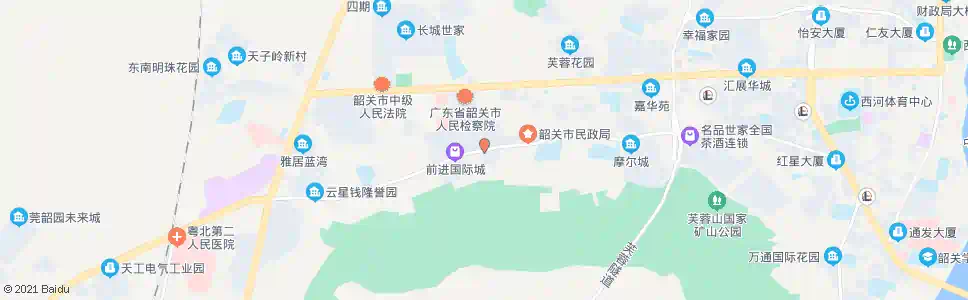 韶关省核工业地调院_公交站地图_韶关公交_妙搜公交查询2025