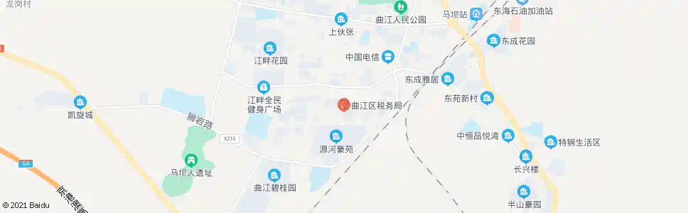 韶关曲江区国税局_公交站地图_韶关公交_妙搜公交查询2025
