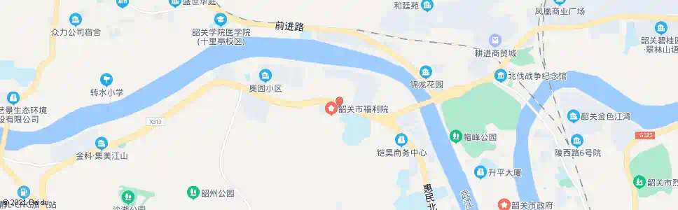 韶关市福利院_公交站地图_韶关公交_妙搜公交查询2025