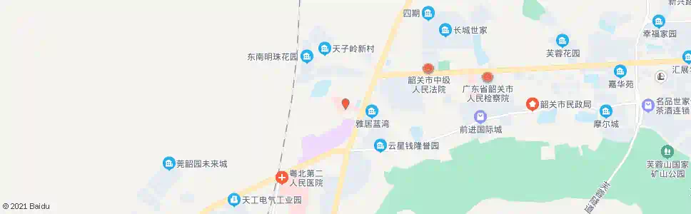 韶关市第二人民医院_公交站地图_韶关公交_妙搜公交查询2025