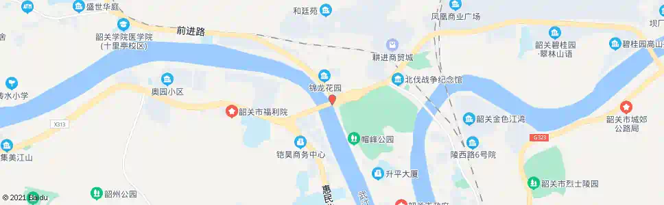 韶关五里亭大桥(东)_公交站地图_韶关公交_妙搜公交查询2025