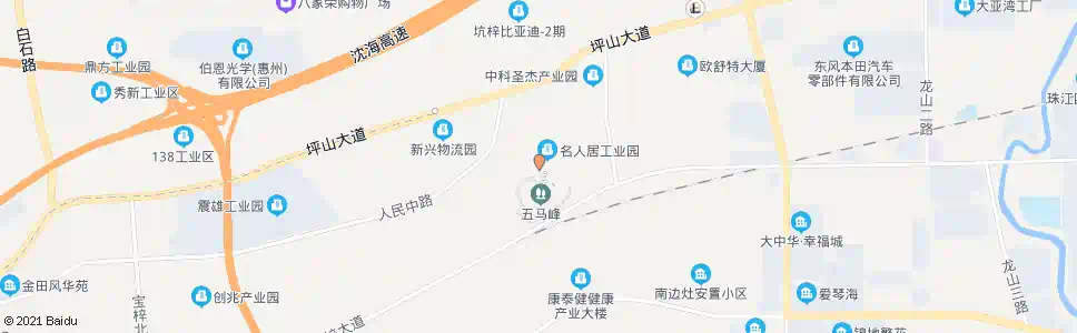 深圳五马峰公园_公交站地图_深圳公交_妙搜公交查询2025