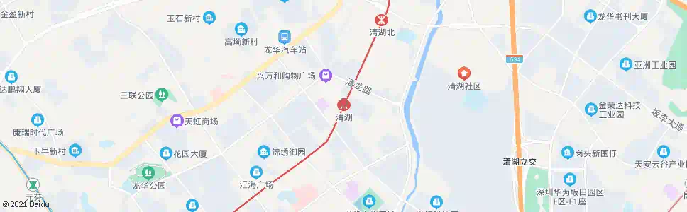 深圳清湖站_公交站地图_深圳公交_妙搜公交查询2025