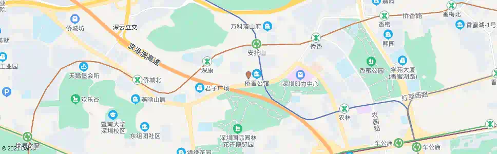 深圳鸿新花园1_公交站地图_深圳公交_妙搜公交查询2025