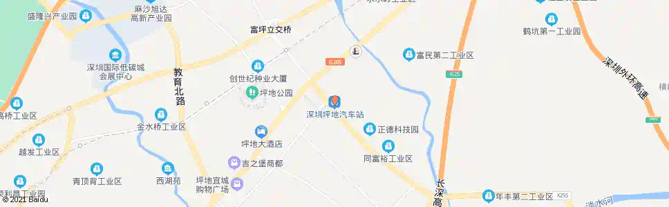 深圳M308坪地总站_公交站地图_深圳公交_妙搜公交查询2025