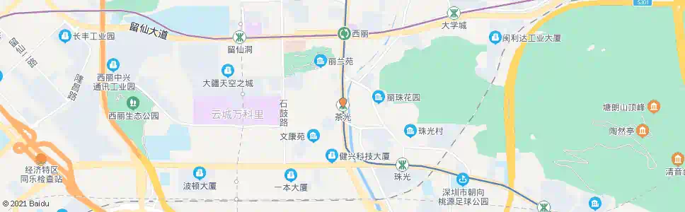 深圳茶光2_公交站地图_深圳公交_妙搜公交查询2025