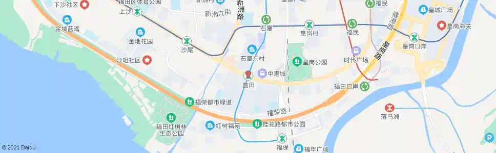 深圳益田村_公交站地图_深圳公交_妙搜公交查询2025