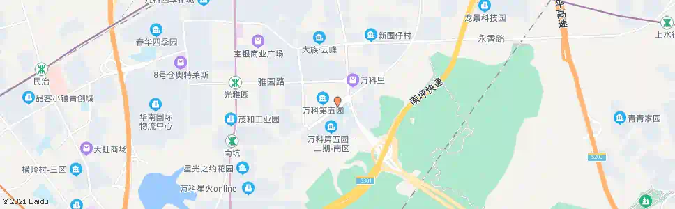 深圳五园小学北_公交站地图_深圳公交_妙搜公交查询2025