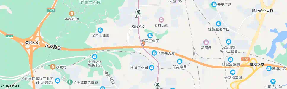 深圳新木电管站_公交站地图_深圳公交_妙搜公交查询2025