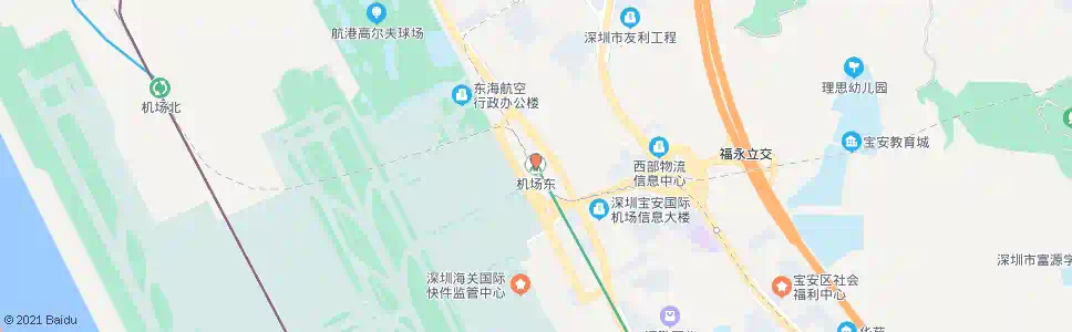 深圳机场东地铁口_公交站地图_深圳公交_妙搜公交查询2025