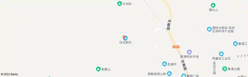深圳坝光新村2_公交站地图_深圳公交_妙搜公交查询2025