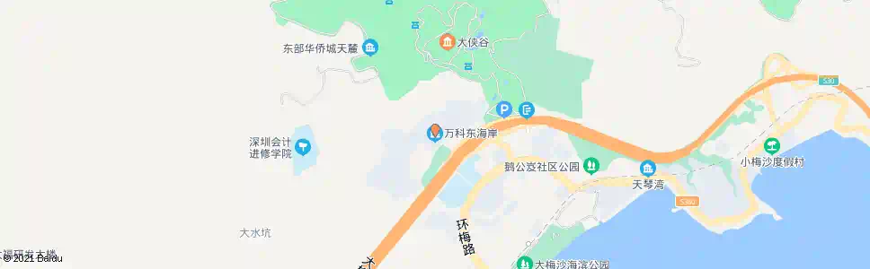 深圳万科东海岸_公交站地图_深圳公交_妙搜公交查询2025