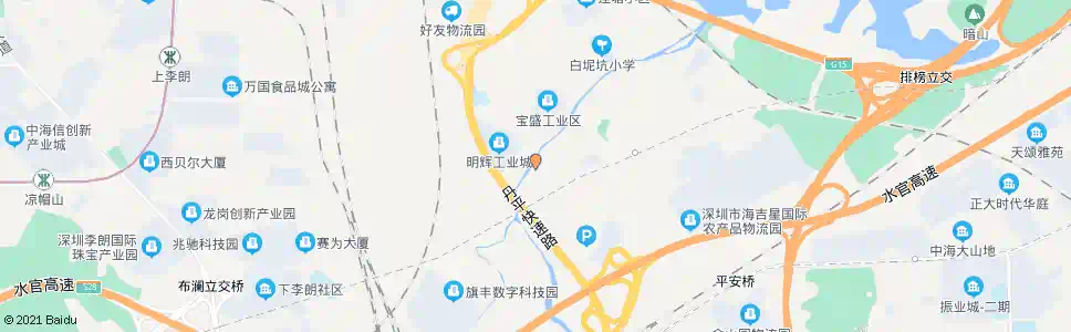 深圳白坭坑大门_公交站地图_深圳公交_妙搜公交查询2025