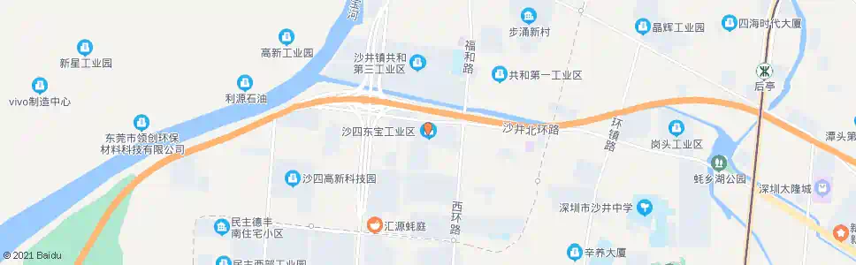 深圳沙四东宝工业区_公交站地图_深圳公交_妙搜公交查询2025
