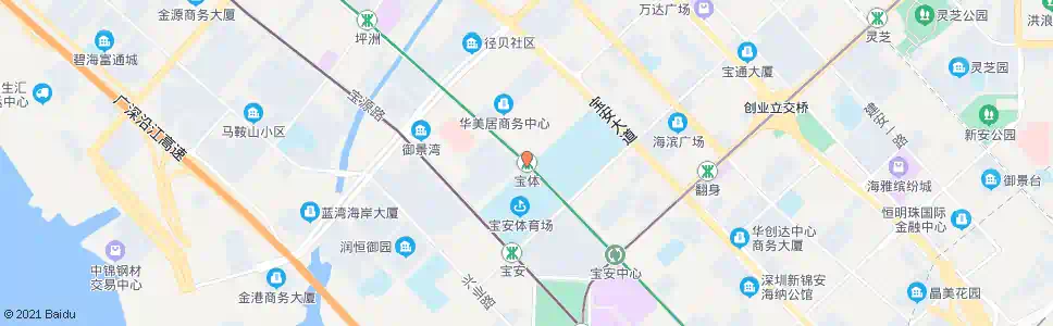 深圳宝体站_公交站地图_深圳公交_妙搜公交查询2025