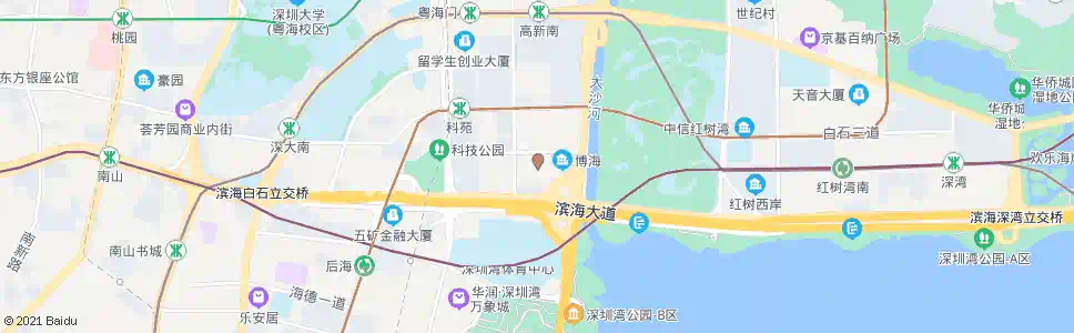 深圳南外学校高新分部_公交站地图_深圳公交_妙搜公交查询2025
