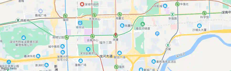 深圳岗厦2_公交站地图_深圳公交_妙搜公交查询2025