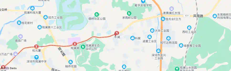 深圳牛湖老村路口_公交站地图_深圳公交_妙搜公交查询2025