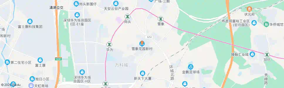 深圳雪象花园新村_公交站地图_深圳公交_妙搜公交查询2025