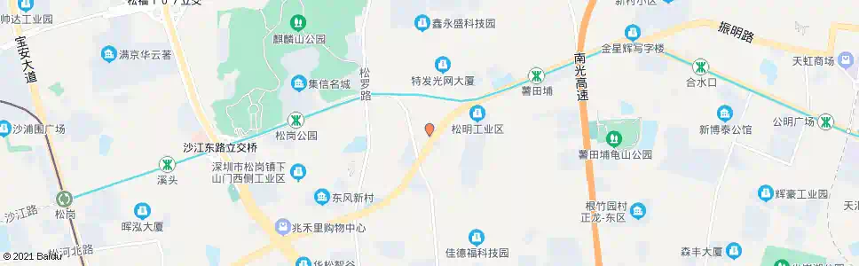 深圳马田_公交站地图_深圳公交_妙搜公交查询2025