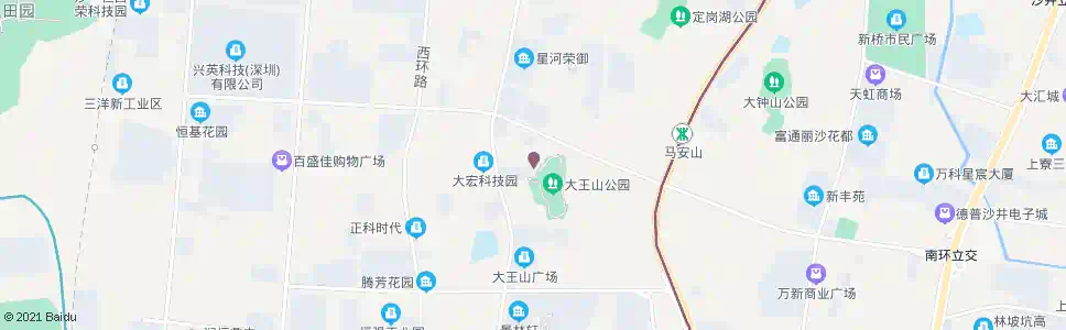 深圳大王山公园总站_公交站地图_深圳公交_妙搜公交查询2025