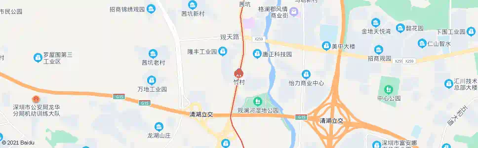 深圳竹村_公交站地图_深圳公交_妙搜公交查询2025