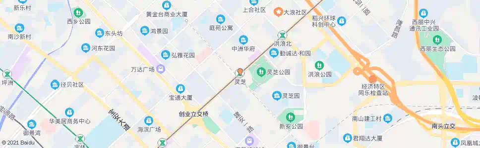 深圳灵芝园_公交站地图_深圳公交_妙搜公交查询2025