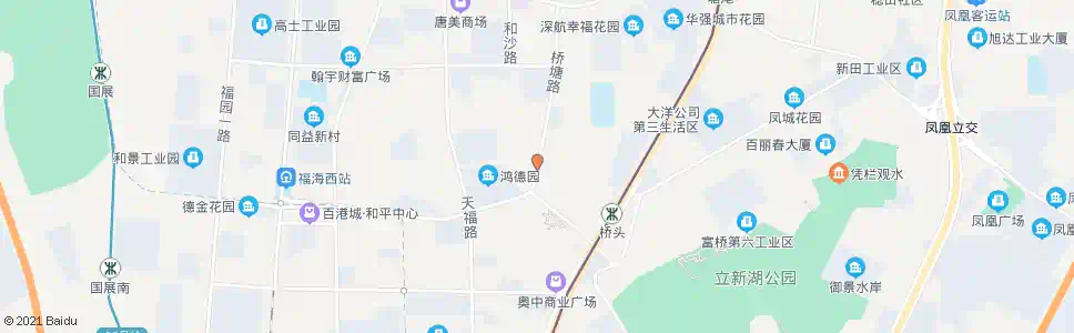 深圳桥头市场_公交站地图_深圳公交_妙搜公交查询2025