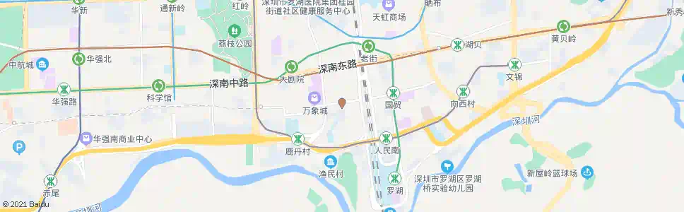 深圳华南城金威广场_公交站地图_深圳公交_妙搜公交查询2025