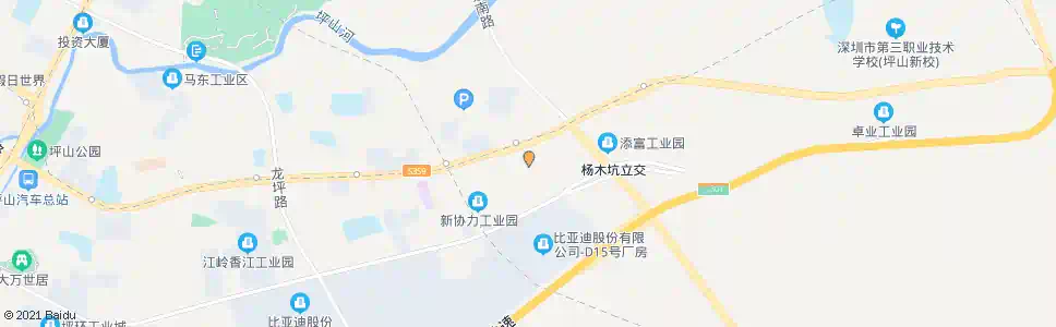 深圳坪山第二小学_公交站地图_深圳公交_妙搜公交查询2025