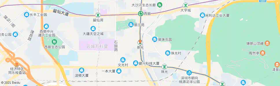 深圳茶光_公交站地图_深圳公交_妙搜公交查询2025