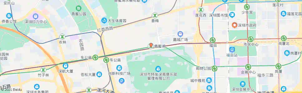 深圳香蜜湖站_公交站地图_深圳公交_妙搜公交查询2025